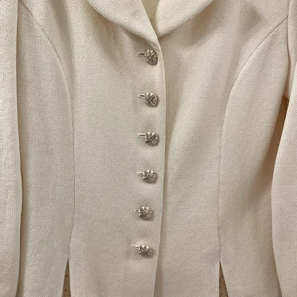St. John Evening by Marie Gray Cream Evening Blazer - Picture 2 of 11